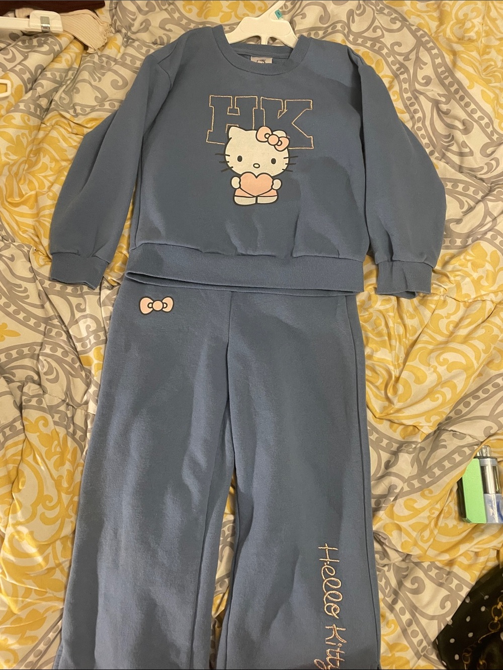 Hello Kitty Blue Two-Piece Pullover and Pants Set